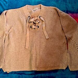 Gray Tie Sweater